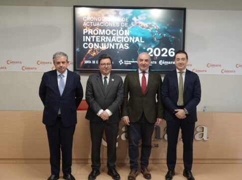 Guillermo Santamaría presenta las actuaciones conjuntas de internacionalización con las cámaras de comercio para el 2026 con una inversión de 2,5 millones de euros