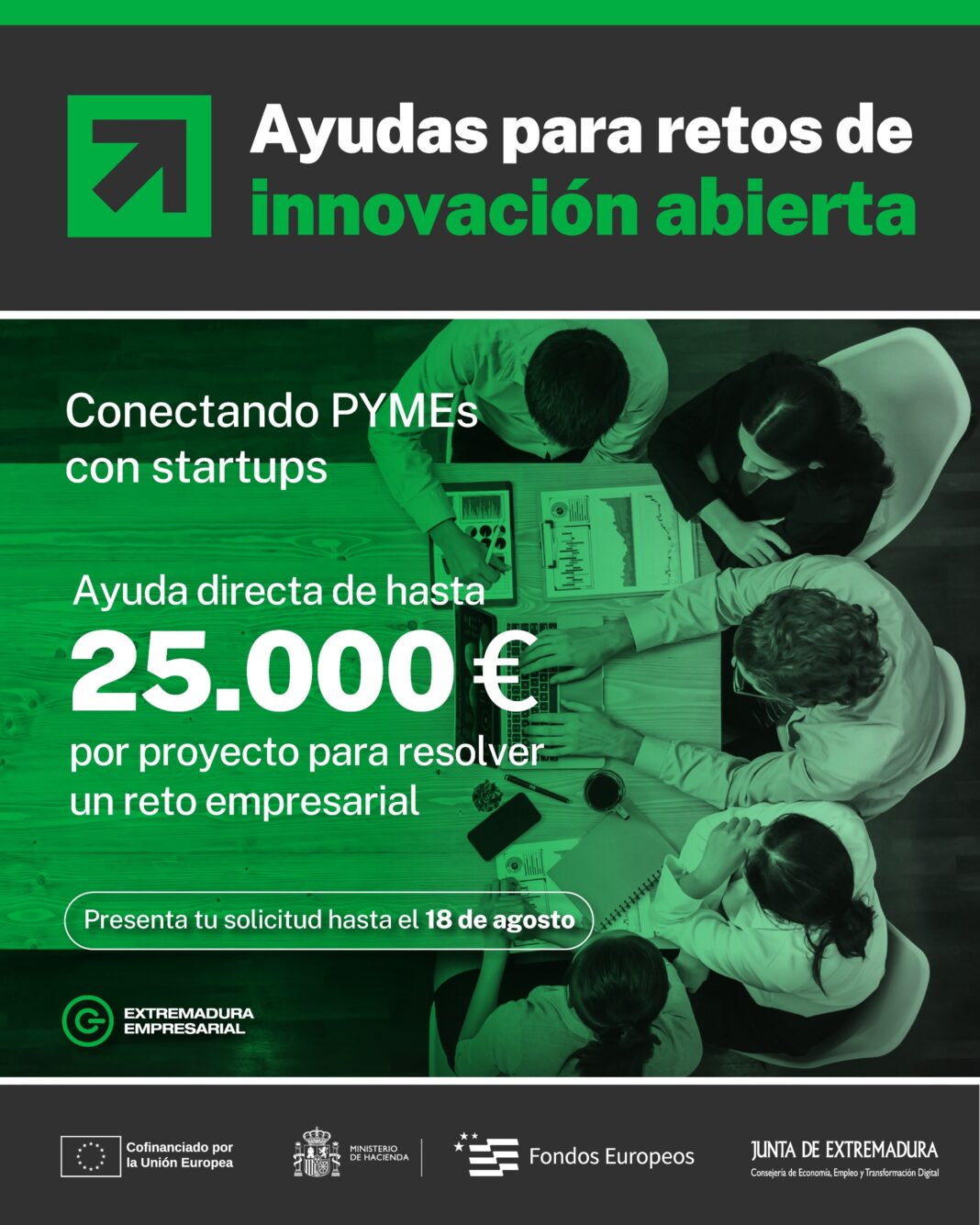 Abierto el plazo de solicitud de las ayudas para impulsar proyectos de innovación abierta entre pymes y startups