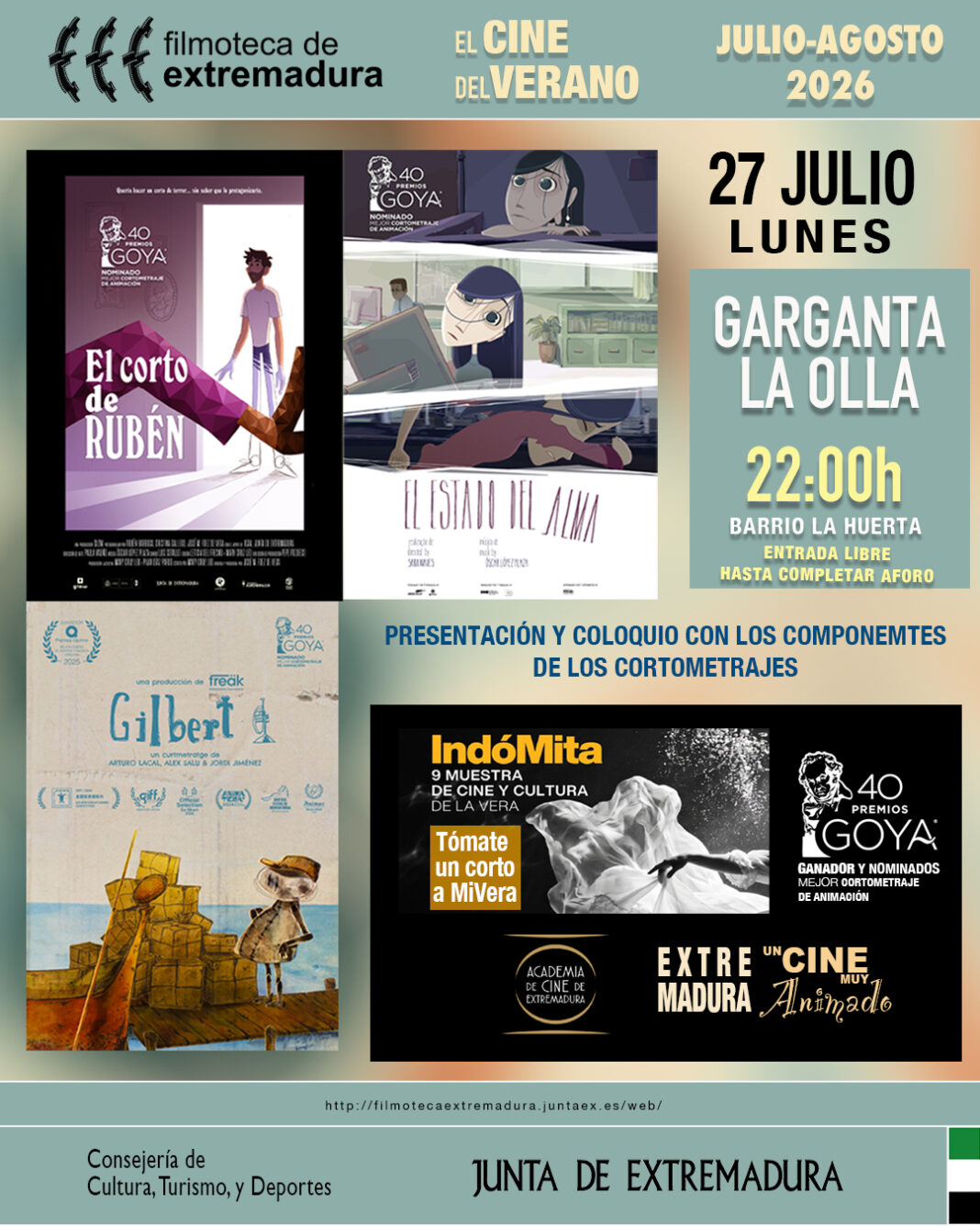 La Filmoteca de Extremadura lleva el mejor cine extremeño de animación a La Vera con dos actividades programadas dentro de INDÓMITA