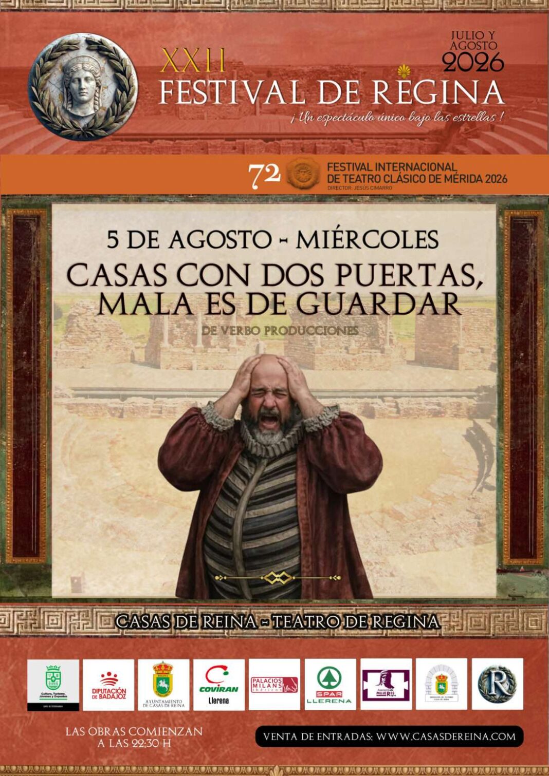 El Festival de Teatro de Regina pone en escena esta noche ‘Casa con dos puertas, mala es de guardar’